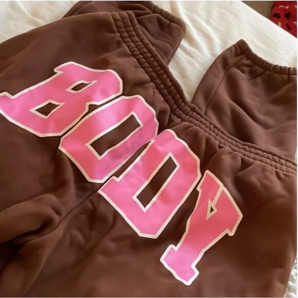 BODY by Raven Tracey sweatpants brown pink large - Picture 4 of 5